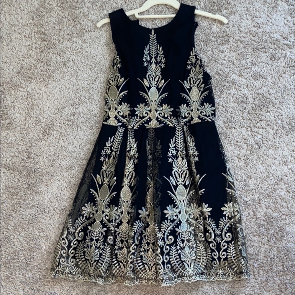 altar’d state black and gold dress